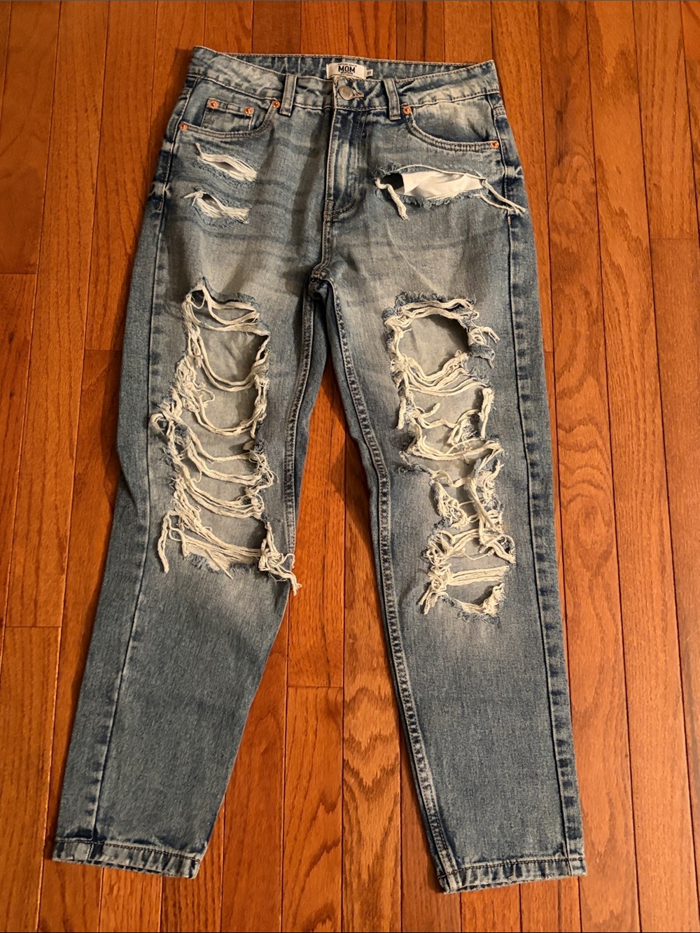 refuge Distressed Light Blue High-Rise Women's Jeans